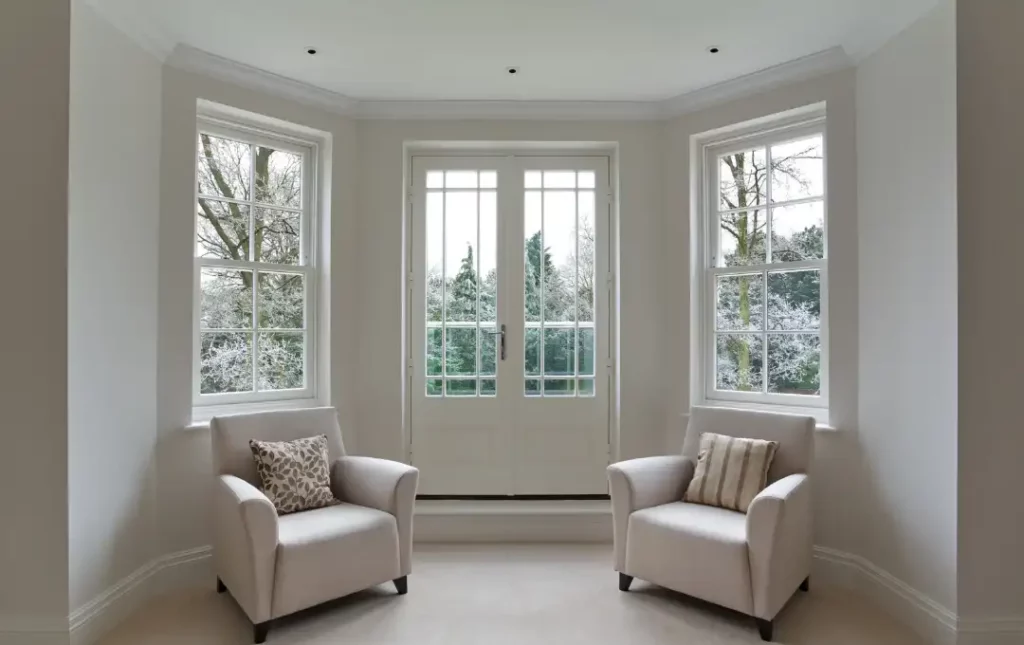 White modern sitting room